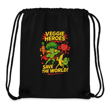 Veggie Heroes für Veganer, Vegetarier und Feinschmecker - Stanley/Stella recycelter Gym Bag - Schwarz - Vorne
