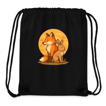 Fuchs und Hase - Stanley/Stella recycelter Gym Bag - Schwarz - Vorne
