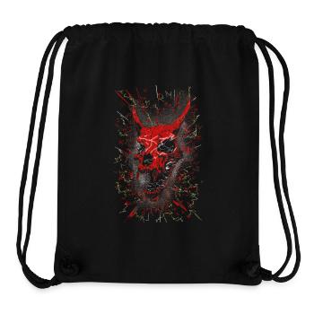 Neon Shattered Demon Skull - Stanley/Stella Recycled Gym Bag - black - Front