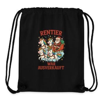 Reindeer was sold out unicorn - Stanley/Stella Recycled Gym Bag - black - Front