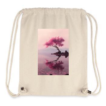 Reflets sur la rive de Blush Blossom - Sac à cordon recyclé Stanley/Stella - blanc naturel - Devant