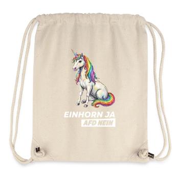 Cool Unicorn Yes, Party AfD No - Stanley/Stella Recycled Gym Bag - natural - Front