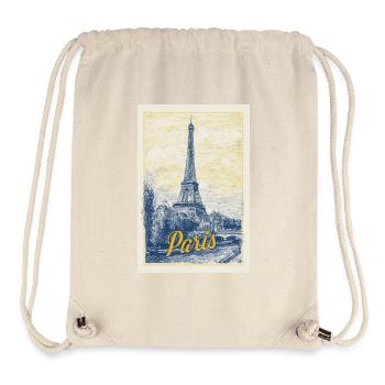 Paris Eiffel Blueprint - Stanley/Stella Recycled Gym Bag - natural - Front