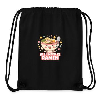 All I need is Ramen - Stanley/Stella Recycled Gym Bag - black - Front