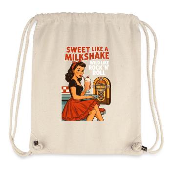 Sweet Milkshake & Rock n Roll: 50s Pin-Up Retro - Stanley/Stella Recycled Gym Bag - natural - Front