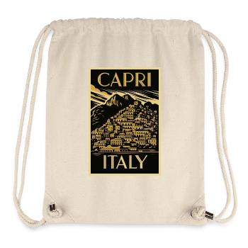 Capri Italy – Noir Gold Vintage Poster Art Deco - Stanley/Stella Recycled Gym Bag - natural - Front