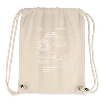 Schéma Bitcoin : diagramme de flux crypto - Sac à cordon recyclé Stanley/Stella - blanc naturel - Devant