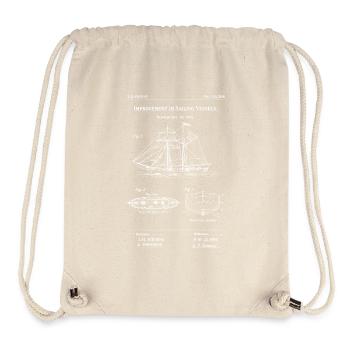 Plan de projet de navire à voile breveté - Sac à cordon recyclé Stanley/Stella - blanc naturel - Devant