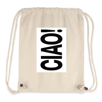 Ciao Typografie Vertikal Minimal Design - Stanley/Stella recycelter Gym Bag - Naturweiß - Vorne