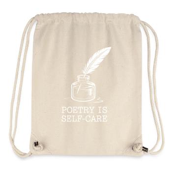 Poesie als Selbstfürsorge - Stanley/Stella recycelter Gym Bag - Naturweiß - Vorne