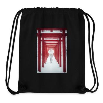 Red Torii Snowpath Kimono - Stanley/Stella Recycled Gym Bag - black - Front