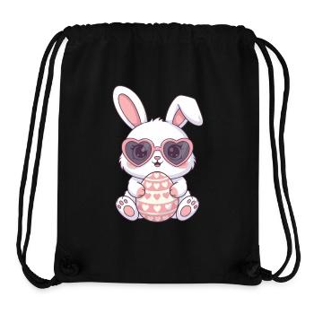 Herzhasen Osterei Charm - Stanley/Stella recycelter Gym Bag - Schwarz - Vorne