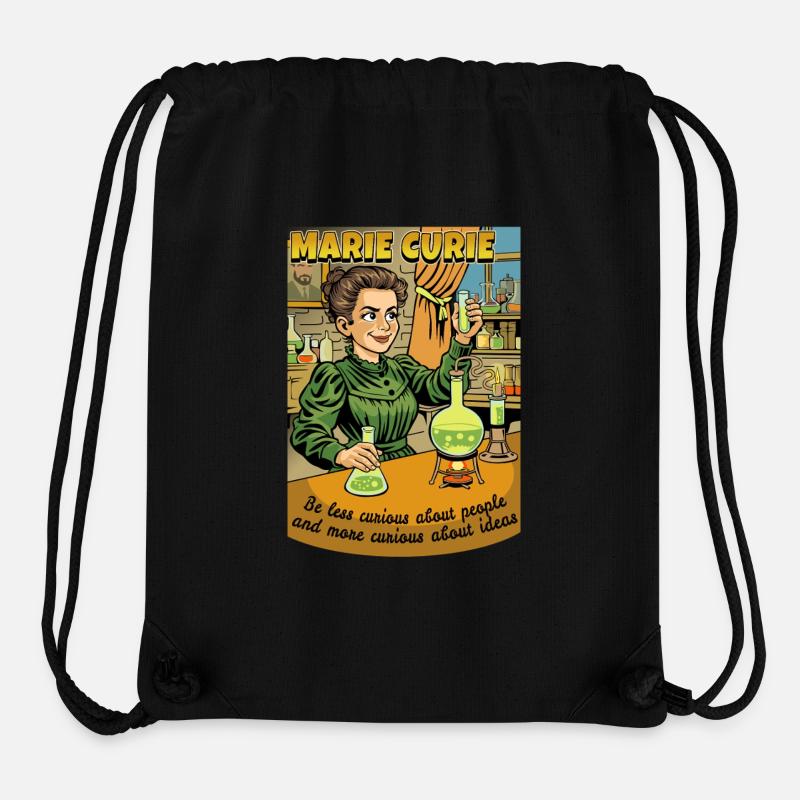 Marie Curie Curious - Sac à cordon recyclé Stanley/Stella - noir
