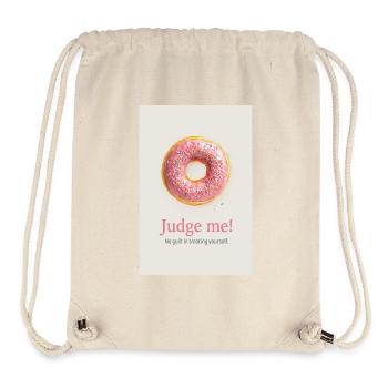 Judge Me Donut Funny Sweet Food Design - Stanley/Stella recycelter Gym Bag - Naturweiß - Vorne