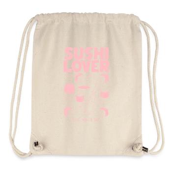 Sushi-Liebhaber Pink Neon Illustration - Stanley/Stella recycelter Gym Bag - Naturweiß - Vorne