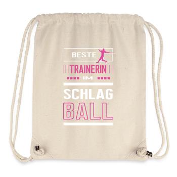Beste Schlagball Trainerin Schlagballtrainerin - Stanley/Stella recycelter Gym Bag - Naturweiß - Vorne