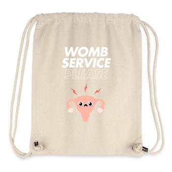 Gebärmutterservice bitte – lustige Gebärmutter-Zeichentrickserie - Stanley/Stella recycelter Gym Bag - Naturweiß - Vorne