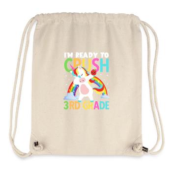 Back to School Im Ready to Crush 3rd Grade Girls - Stanley/Stella Recycled Gym Bag - natural - Front