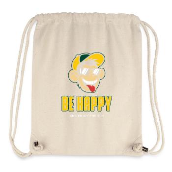 Be Happy - Stanley/Stella Recycled Gym Bag - natural - Front