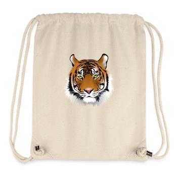 bengal tiger cat head sabre toothed62 - Stanley/Stella recycelter Gym Bag - Naturweiß - Vorne