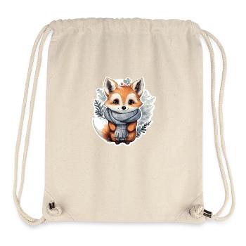 Renard d’hiver - Sac à cordon recyclé Stanley/Stella - blanc naturel - Devant