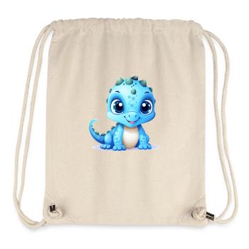 Niedlicher kleiner blauer Dino - Stanley/Stella recycelter Gym Bag - Naturweiß - Vorne