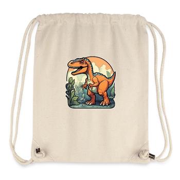 dinosaure dessin animé - Sac à cordon recyclé Stanley/Stella - blanc naturel - Devant