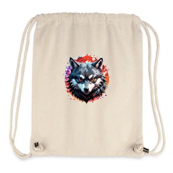 Wolf Tattoo - Stanley/Stella Recycled Gym Bag - natural - Front