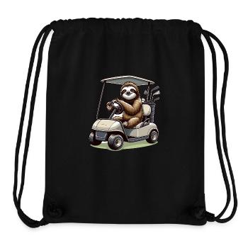 Lustiges Faultier beim Golfen - Stanley/Stella recycelter Gym Bag - Schwarz - Vorne