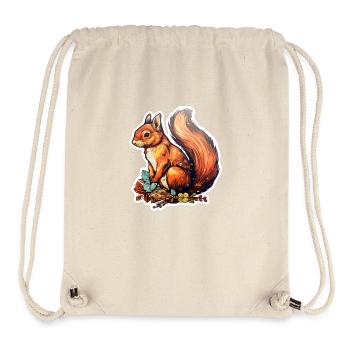Écureuil mignon - Sac à cordon recyclé Stanley/Stella - blanc naturel - Devant