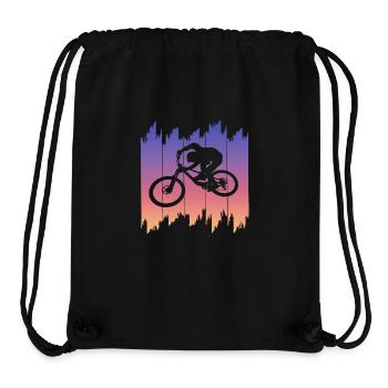 Mountainbike Downhill heizen MTB Fahrer Geschenk - Stanley/Stella recycelter Gym Bag - Schwarz - Vorne