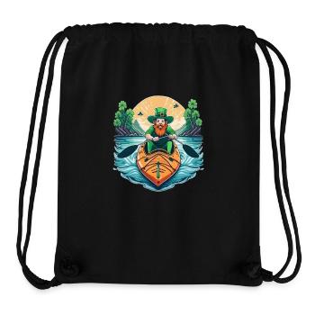 St. Patrick's Day Kleeblatt Kajak - Stanley/Stella recycelter Gym Bag - Schwarz - Vorne