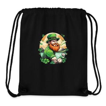 St. Patrick's Day Kleeblatt Baseball - Stanley/Stella recycelter Gym Bag - Schwarz - Vorne