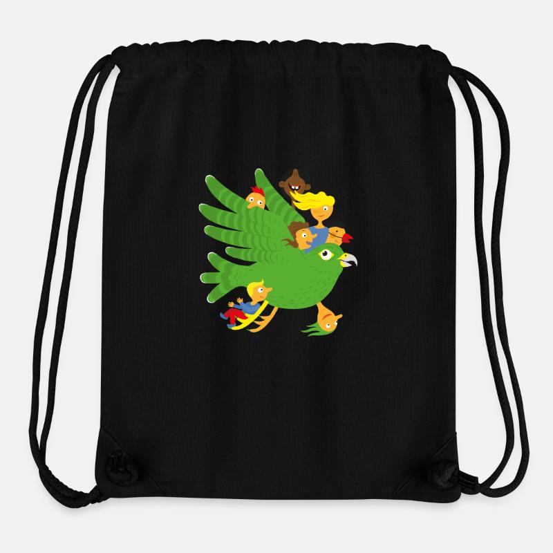 Reise mit dem Falken - Stanley/Stella recycelter Gym Bag - Schwarz