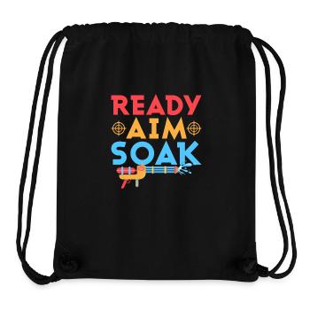Ready Aim Soak Squirt Gun Summer Water Fun - Stanley/Stella Recycled Gym Bag - black - Front