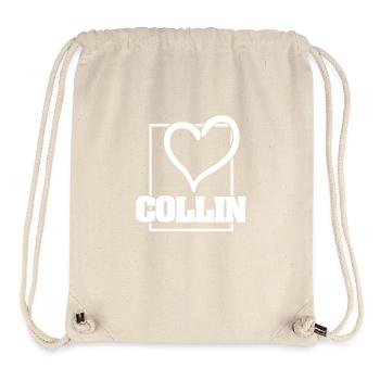 Geschenk für Collin - Stanley/Stella recycelter Gym Bag - Naturweiß - Vorne