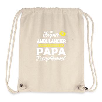 ambulancier et papa / papa exceptionnel - Sac à cordon recyclé Stanley/Stella - blanc naturel - Devant