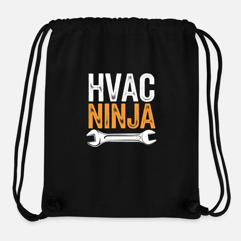 HVAC Ninja – Invisible Professional - Stanley/Stella Recycled Gym Bag - black