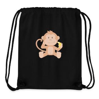 affe schimpanse gorilla pavian orangutan7 - Stanley/Stella recycelter Gym Bag - Schwarz - Vorne