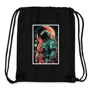 Astronaut Futuristisch Raumfahrt Weltall Universum - Stanley/Stella recycelter Gym Bag - Schwarz - Vorne