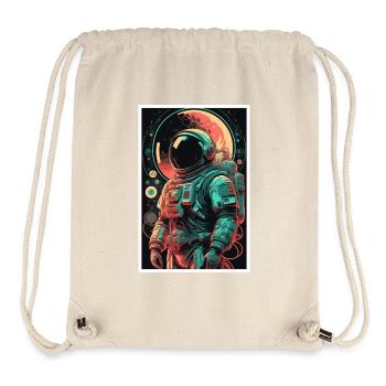 Astronaute, Futuriste, Espace Espace, Univers - Sac à cordon recyclé Stanley/Stella - blanc naturel - Devant