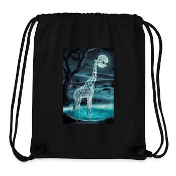 Giraffe im Mondschein - Stanley/Stella recycelter Gym Bag - Schwarz - Vorne