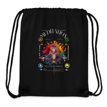 Meditation Monkey - Structure of Existence - Stanley/Stella recycelter Gym Bag - Schwarz - Vorne