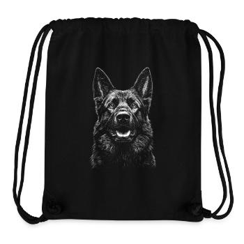 Deutscher Schäferhund Portrait Hunde Hund - Stanley/Stella recycelter Gym Bag - Schwarz - Vorne