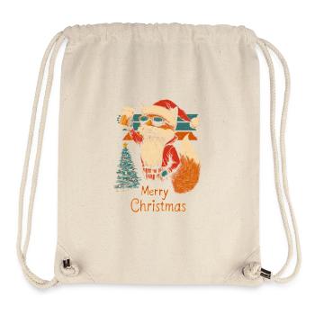 Bier Weihnachten Fuchs Weihnachtsfeier - Stanley/Stella recycelter Gym Bag - Naturweiß - Vorne