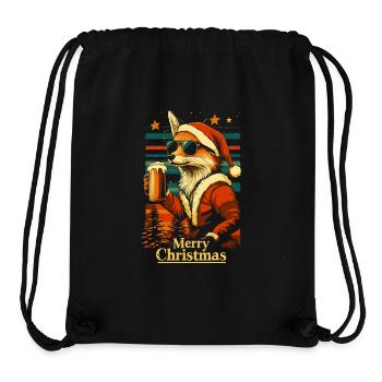 Weihnachten Bier Fuchs - Stanley/Stella recycelter Gym Bag - Schwarz - Vorne