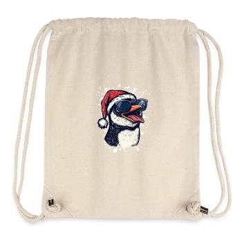 Pinguin Weihnachten Lustig - Stanley/Stella recycelter Gym Bag - Naturweiß - Vorne