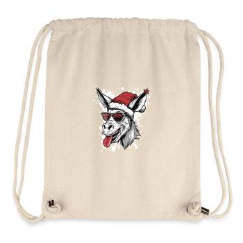 Donkey Christmas Funny - Stanley/Stella Recycled Gym Bag - natural - Front
