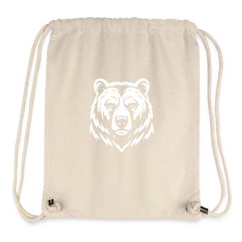 Bear - Portrait - Predator Costume Gift - Stanley/Stella Recycled Gym Bag - natural - Front
