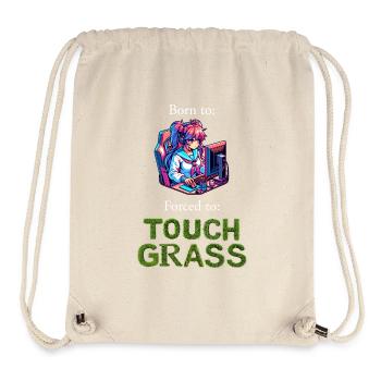 Gamergirl - Born To Game Forced To Touch Grass - Stanley/Stella Recycled Gym Bag - natural - Front